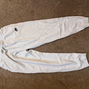 White Joggers with Logo